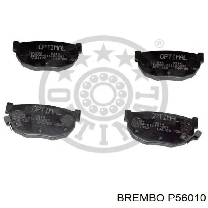 P 56 010 Brembo pastillas de freno traseras