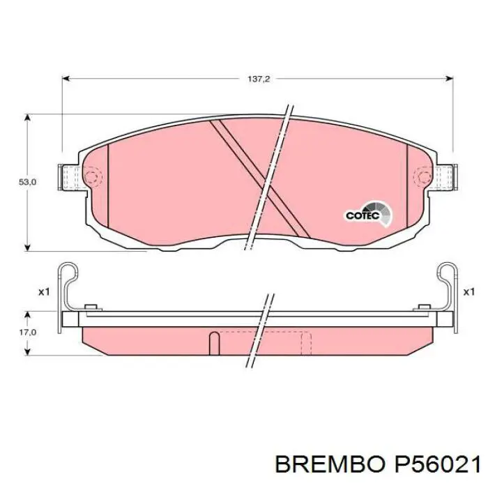 P56021 Brembo pastillas de freno delanteras