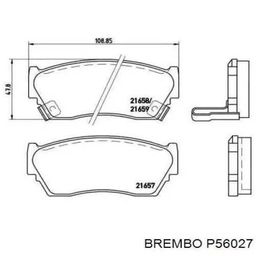 P56027 Brembo pastillas de freno delanteras