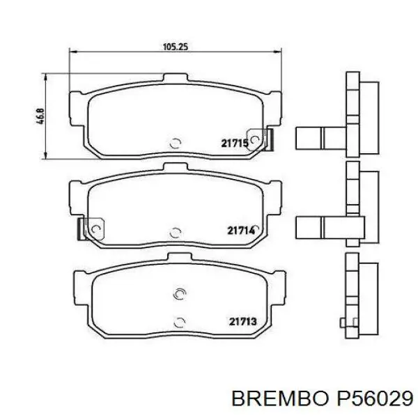 P56029 Brembo pastillas de freno traseras