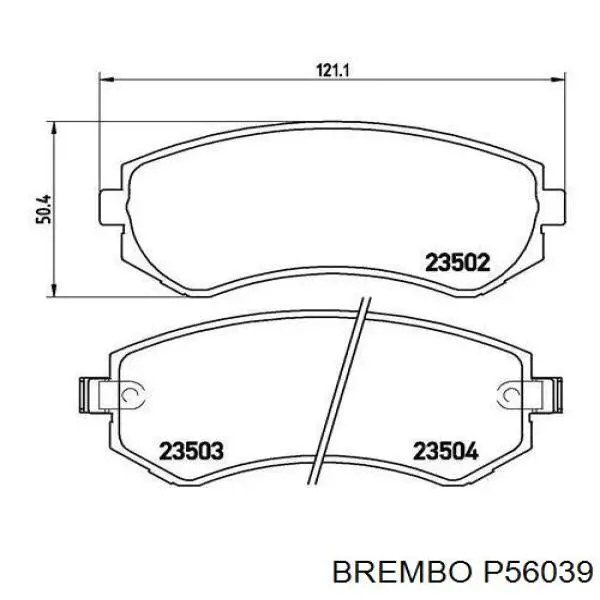 P 56 039 Brembo pastillas de freno delanteras