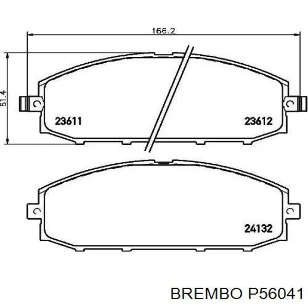 P56041 Brembo pastillas de freno delanteras