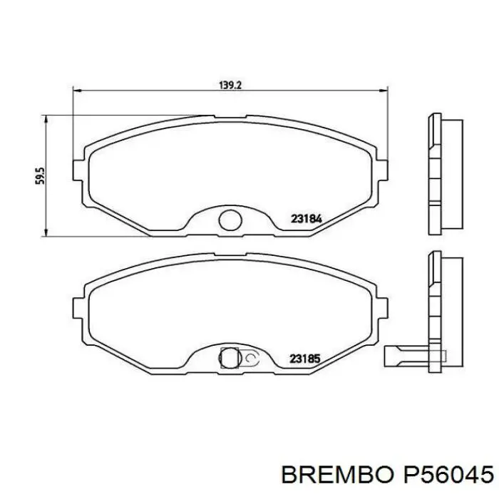 P56045 Brembo pastillas de freno delanteras