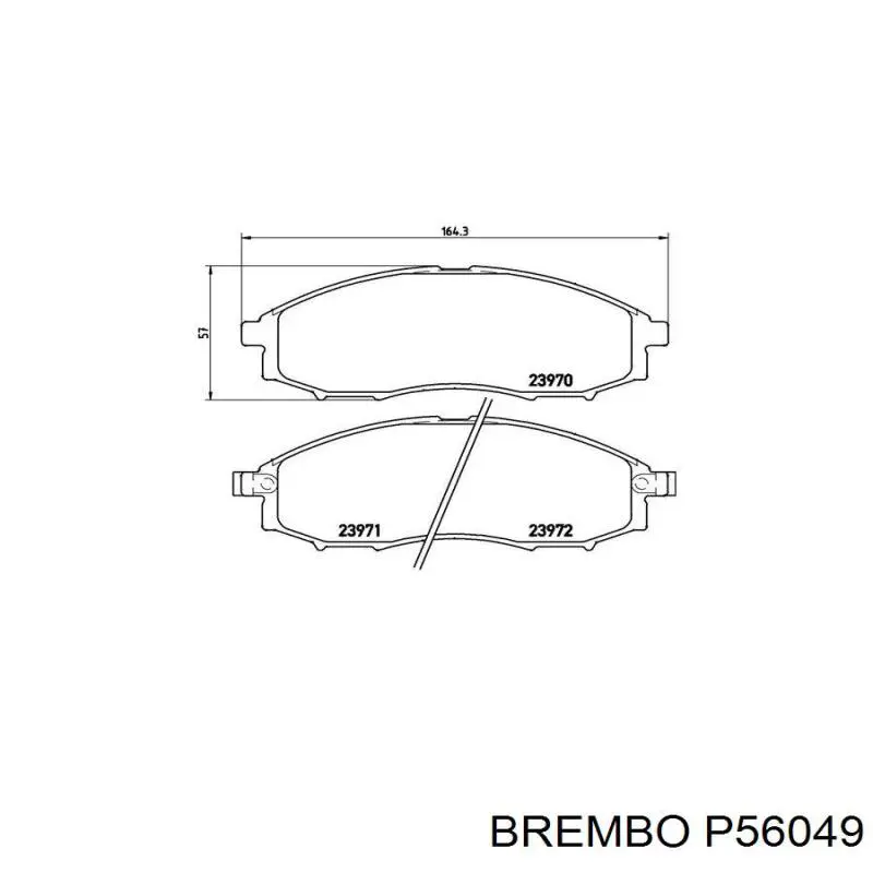 P 56 049 Brembo pastillas de freno delanteras