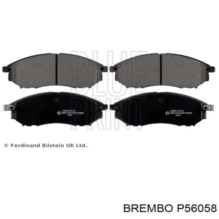 P56058 Brembo pastillas de freno delanteras