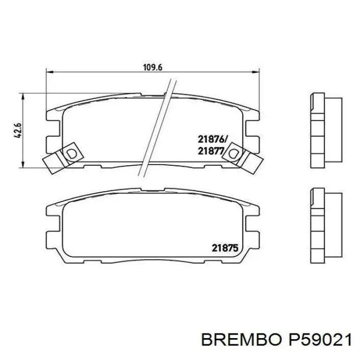 P59021 Brembo pastillas de freno traseras