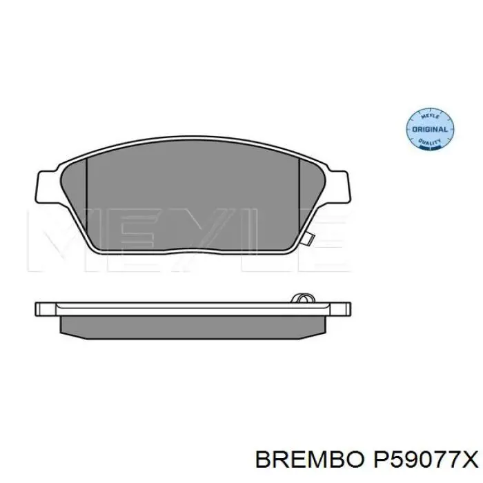 P59077X Brembo pastillas de freno delanteras