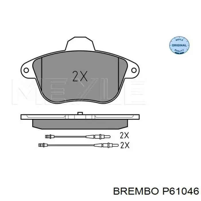 P61046 Brembo pastillas de freno delanteras