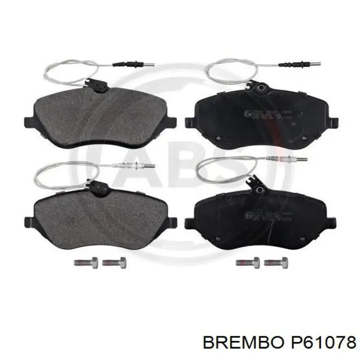 P 61 078 Brembo pastillas de freno delanteras