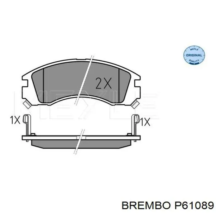 P 61 089 Brembo pastillas de freno delanteras