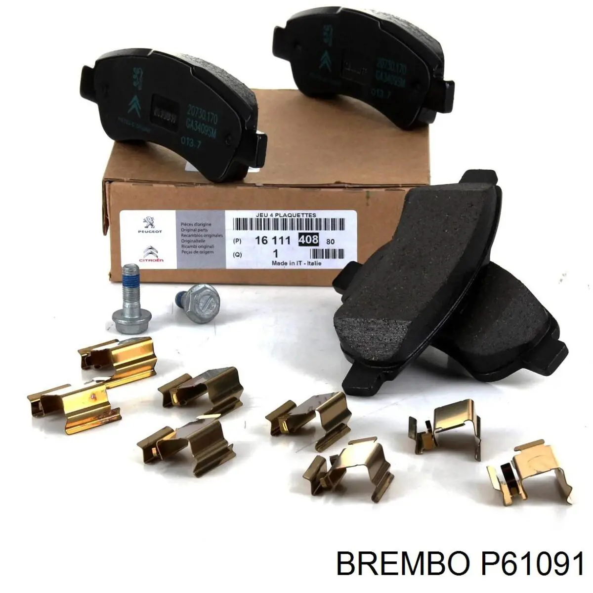 P61091 Brembo pastillas de freno traseras