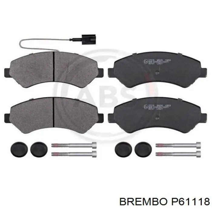 P61118 Brembo pastillas de freno delanteras