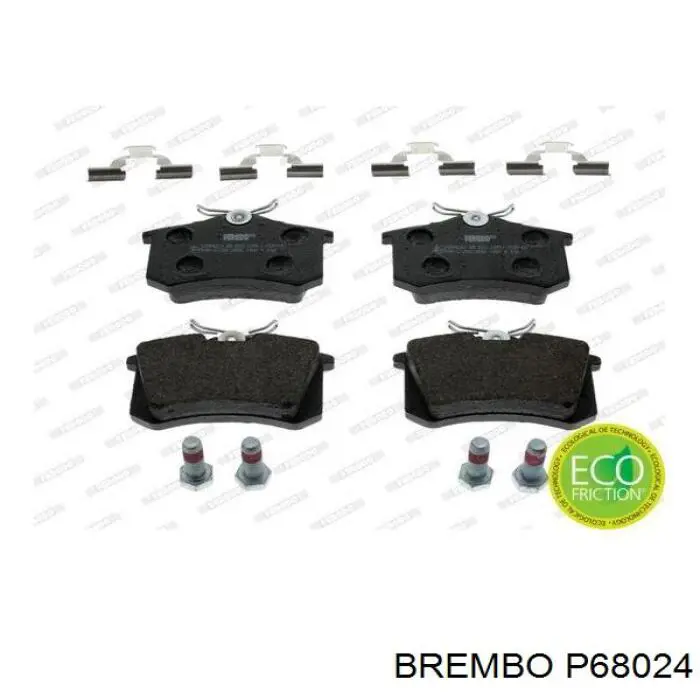 P68024 Brembo pastillas de freno traseras