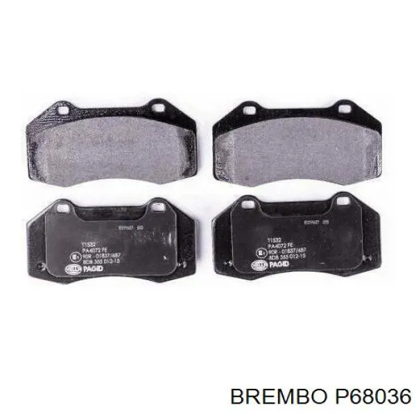 P 68 036 Brembo pastillas de freno delanteras