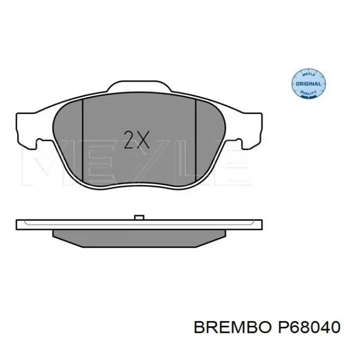 P68040 Brembo pastillas de freno delanteras