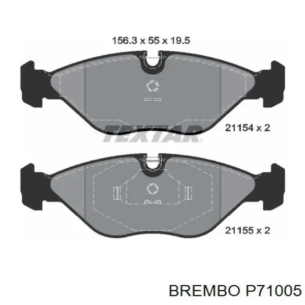 P 71 005 Brembo pastillas de freno delanteras