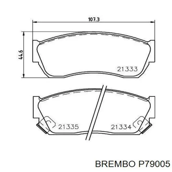 P 79 005 Brembo pastillas de freno delanteras