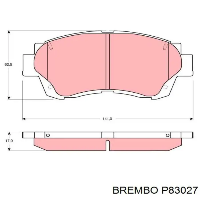 P83027 Brembo pastillas de freno delanteras