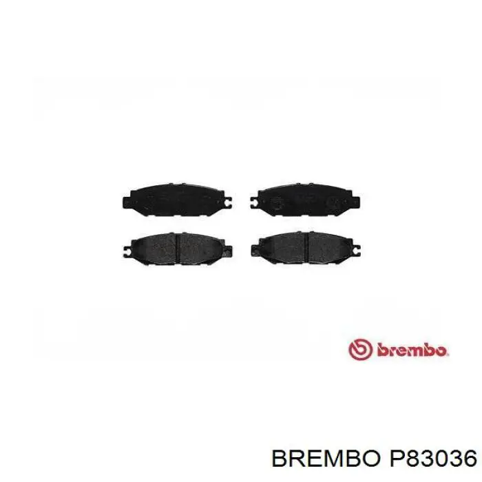 P 83 036 Brembo pastillas de freno traseras