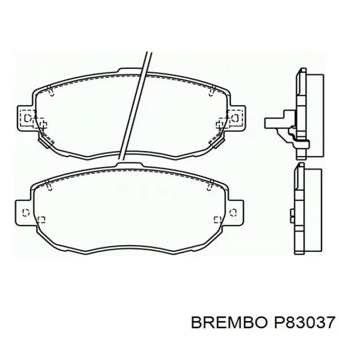 P 83 037 Brembo pastillas de freno delanteras