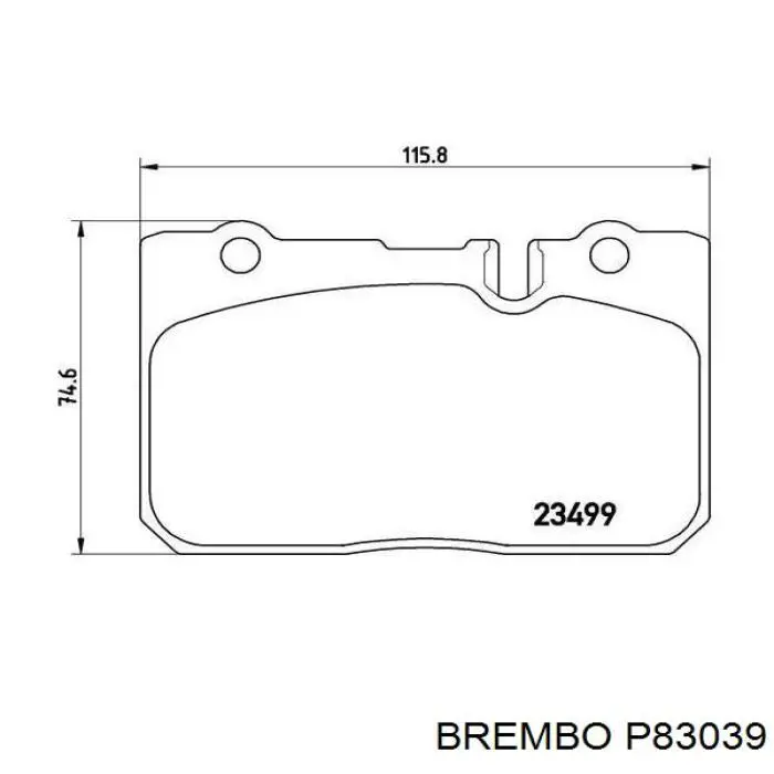 P 83 039 Brembo pastillas de freno delanteras