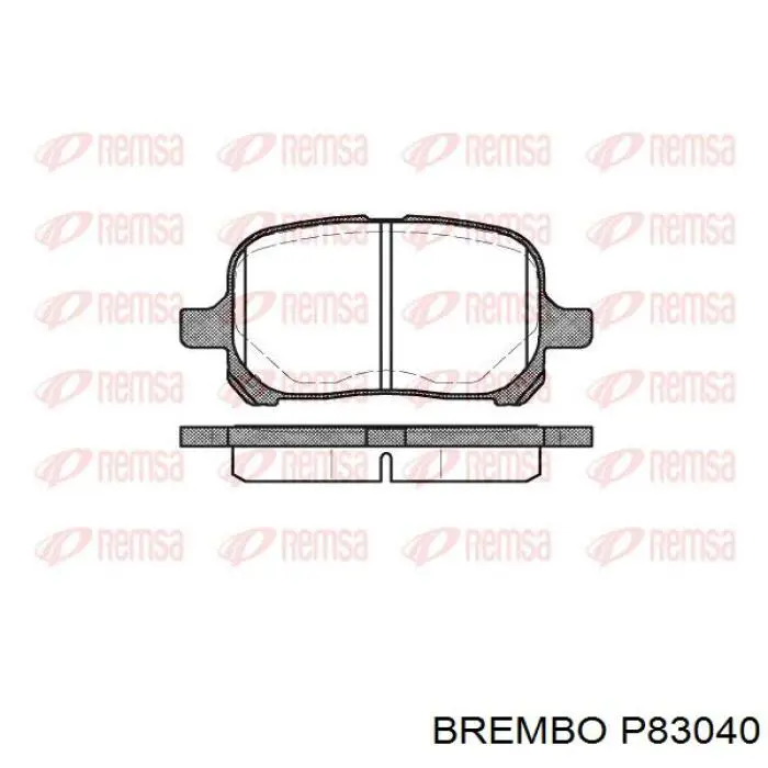 P83040 Brembo pastillas de freno delanteras