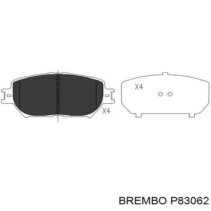 P83062 Brembo pastillas de freno delanteras