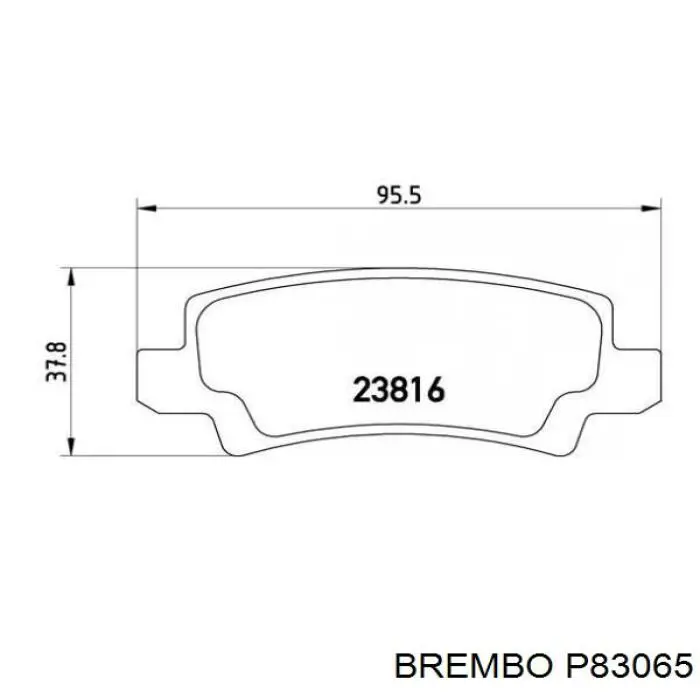 P83065 Brembo pastillas de freno traseras