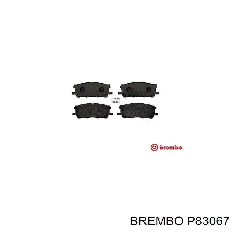 P83067 Brembo pastillas de freno delanteras