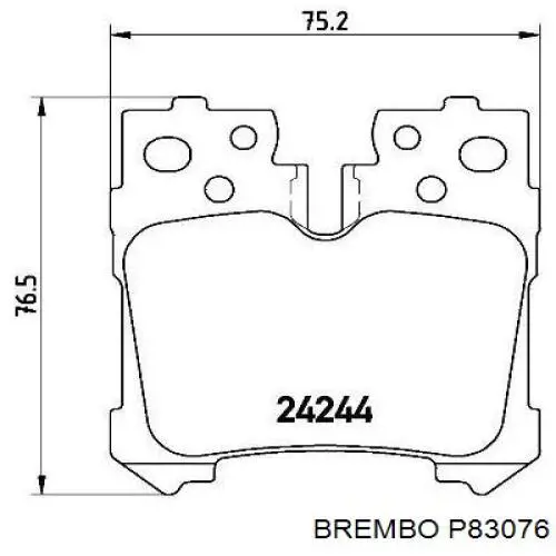 P83076 Brembo pastillas de freno traseras