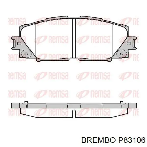 P83106 Brembo pastillas de freno delanteras