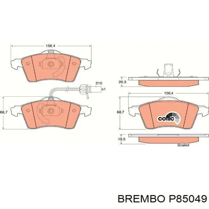 P 85 049 Brembo pastillas de freno delanteras