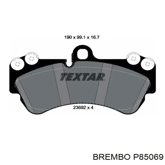 P85069 Brembo pastillas de freno delanteras