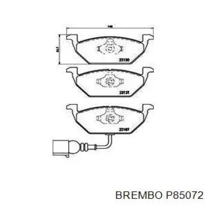 P85072 Brembo pastillas de freno delanteras