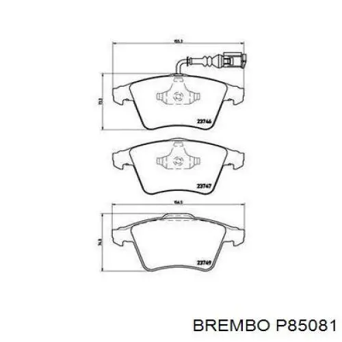 P 85 081 Brembo pastillas de freno delanteras