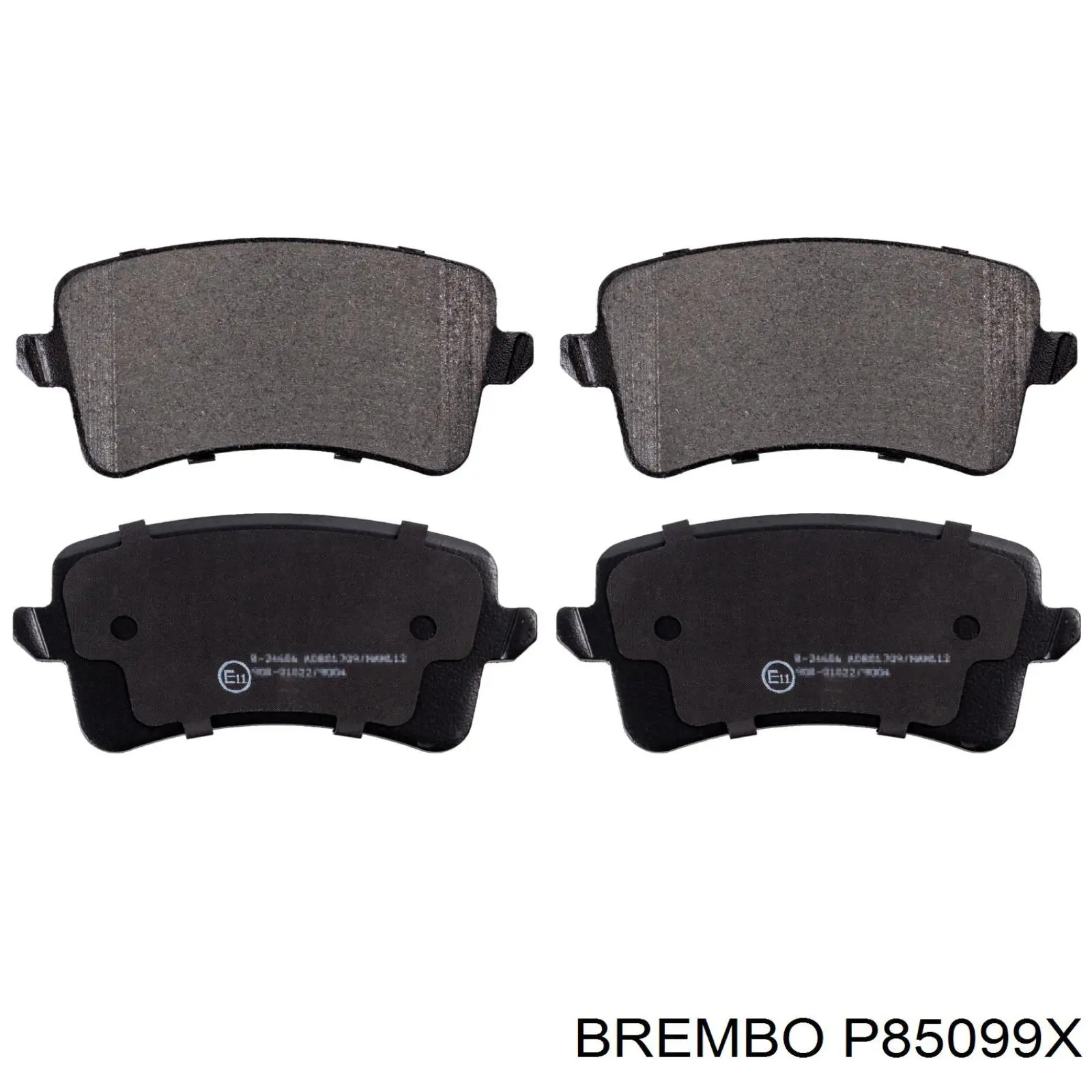 P85099X Brembo pastillas de freno traseras