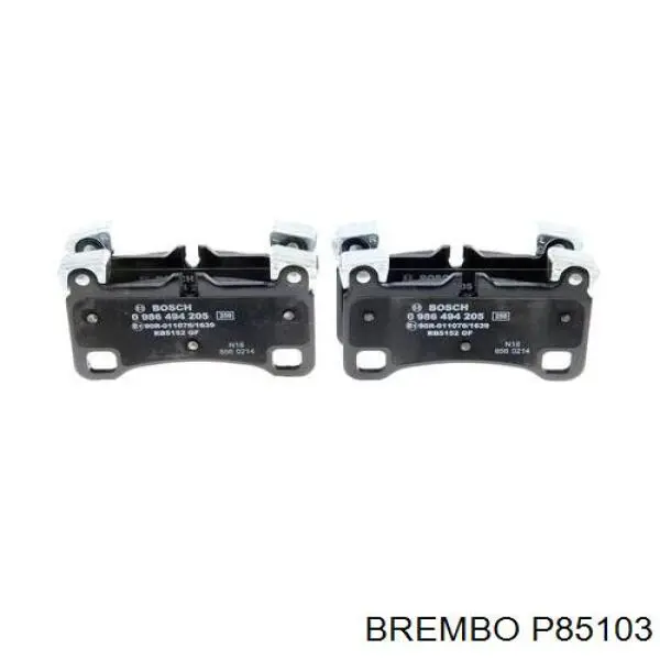 P85103 Brembo pastillas de freno traseras