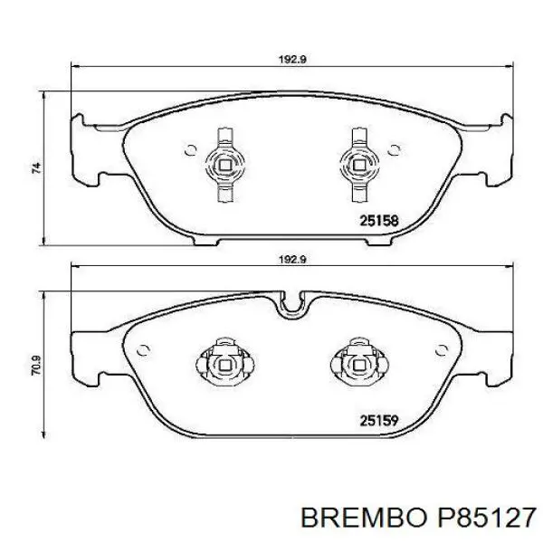 P85127 Brembo pastillas de freno delanteras