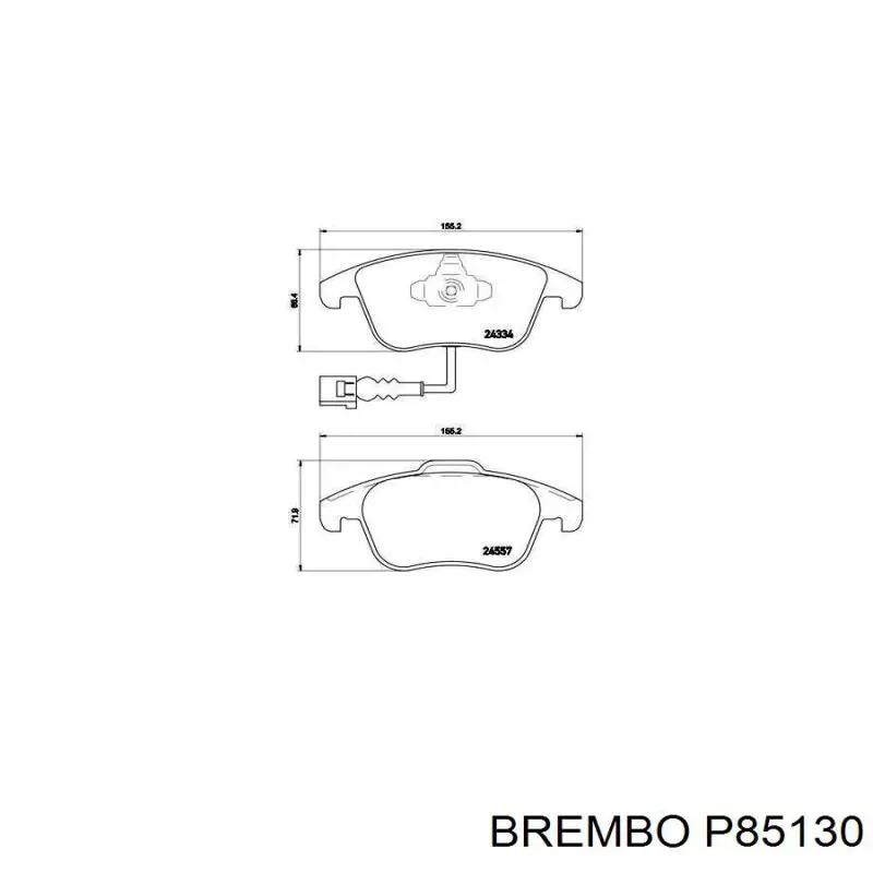 P85130 Brembo pastillas de freno delanteras