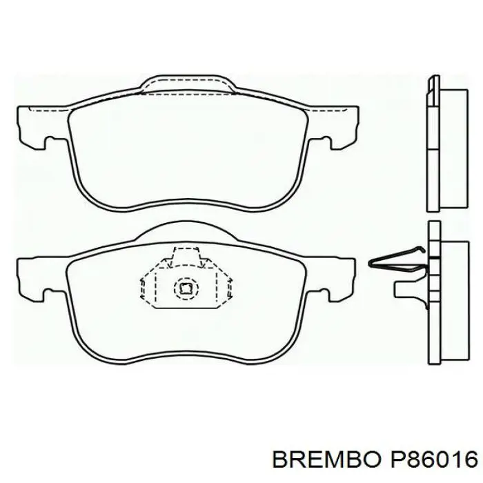 P86016 Brembo pastillas de freno delanteras