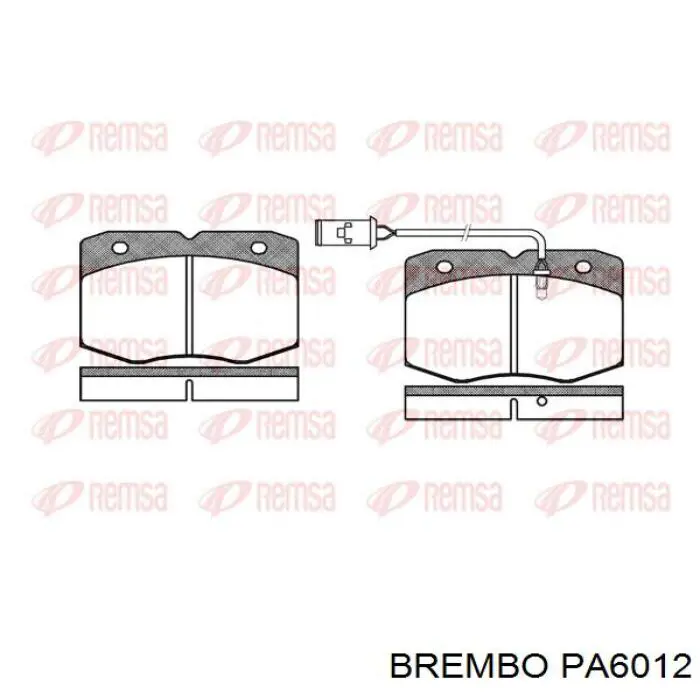 P A6 012 Brembo pastillas de freno delanteras