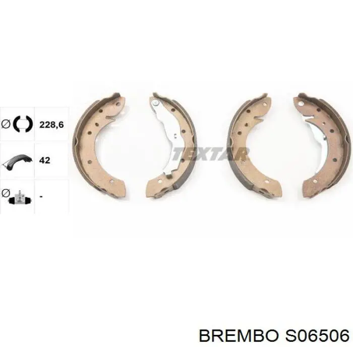 S 06 506 Brembo zapatas de frenos de tambor traseras