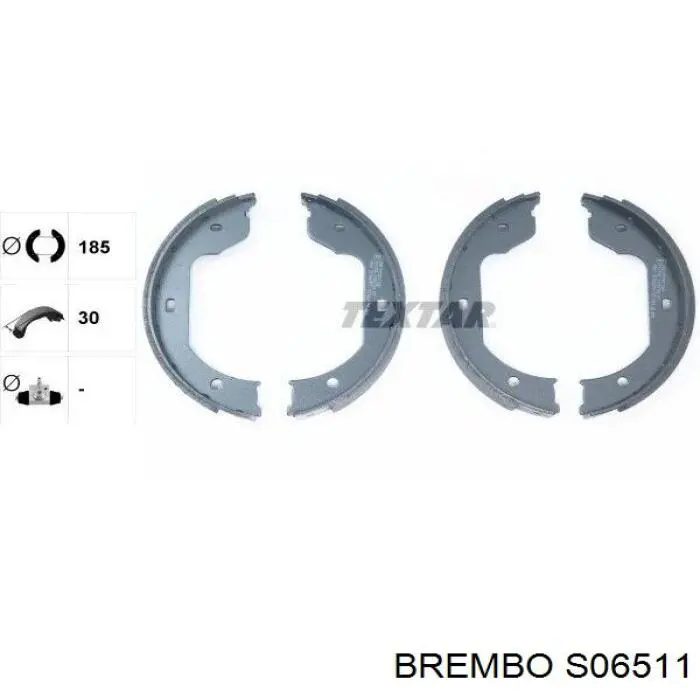 S06511 Brembo juego de zapatas de frenos, freno de estacionamiento