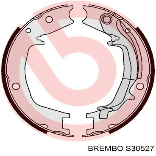 S 30 527 Brembo juego de zapatas de frenos, freno de estacionamiento