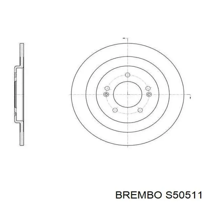 S50511 Brembo juego de zapatas de frenos, freno de estacionamiento