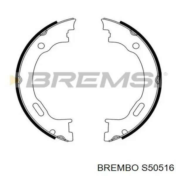 S 50 516 Brembo juego de zapatas de frenos, freno de estacionamiento