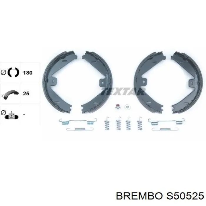 S 50 525 Brembo juego de zapatas de frenos, freno de estacionamiento