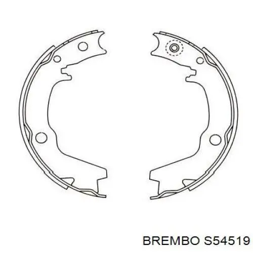 S54519 Brembo zapatas de frenos de tambor traseras