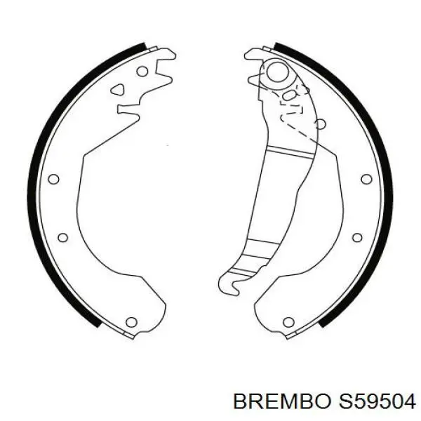 S 59 504 Brembo zapatas de frenos de tambor traseras