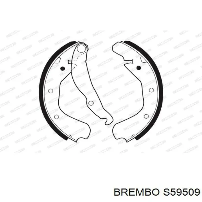 S 59 509 Brembo zapatas de frenos de tambor traseras